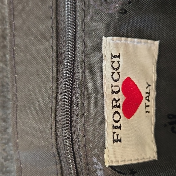 Fiorucci Italy Gray Wool and Faux Fur Trimmed Shoulder Bag - Picture 6 of 14